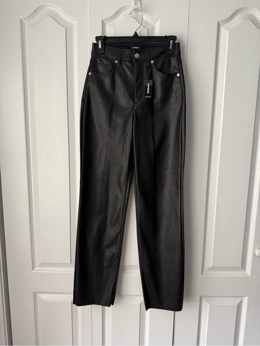 Express Black Faux Leather Pants